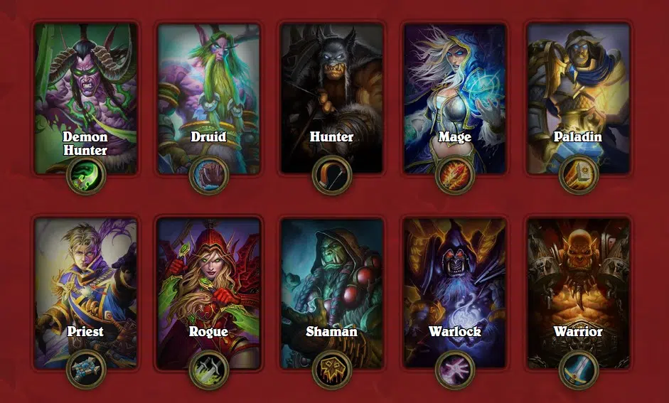 هیرو های hearthstone